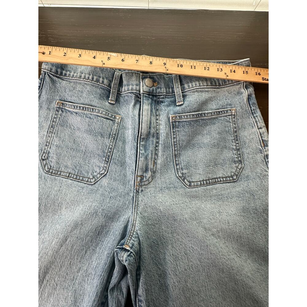 J.Crew Factory Womens 30 Full Length Slim Wide Leg Jeans High Rise Light Wash - Picture 8 of 11